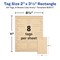 Avery Kraft Brown Rectangle Tags with Sure Feed Technology, 2" x 3.5", Laser/Inkjet, 64 Printable Tags with Strings Included, Also Great for Gift Tags and Favor Tags (80517)